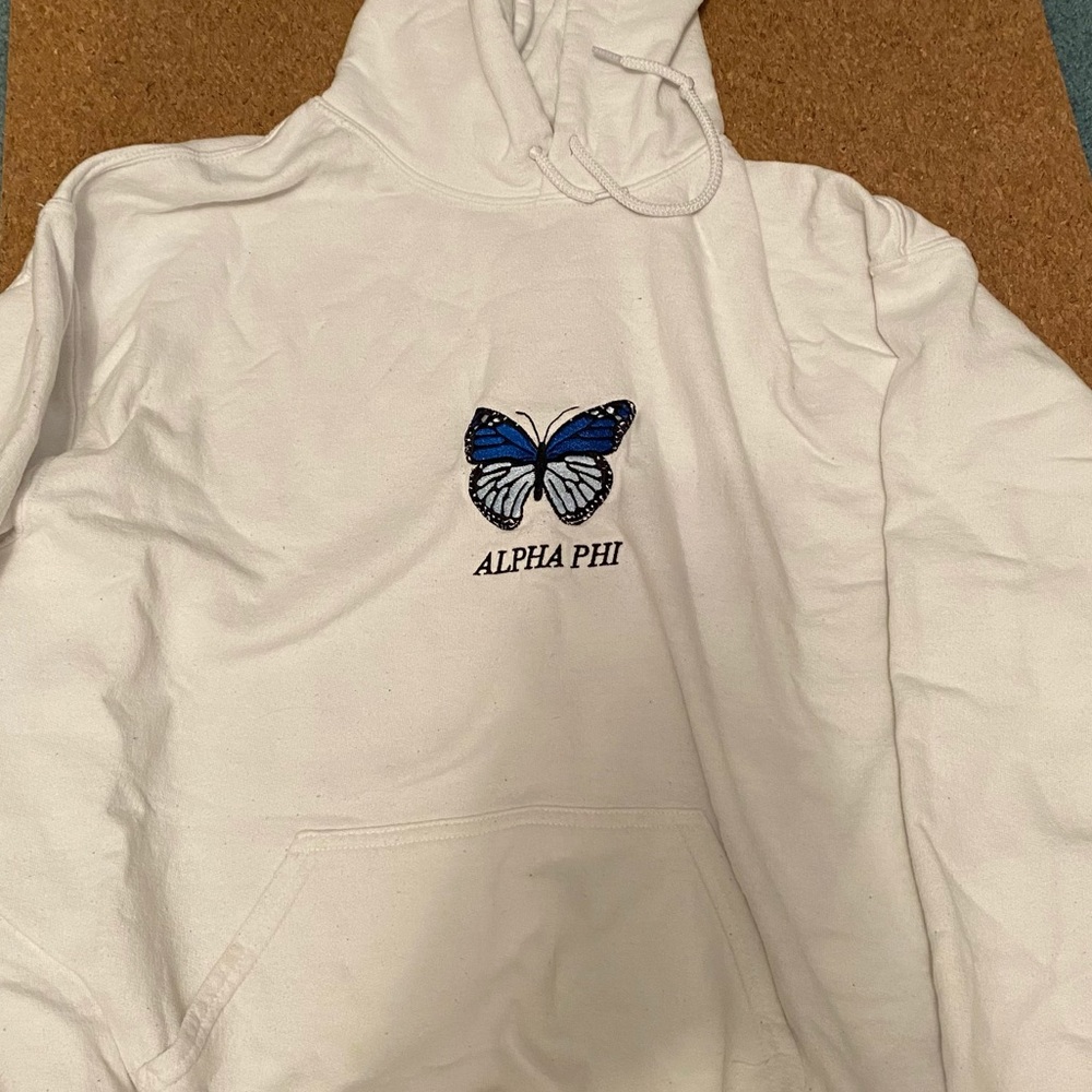 Butterfly Embroidered Alpha Phi Hoodie